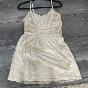 Cream Lacey dress